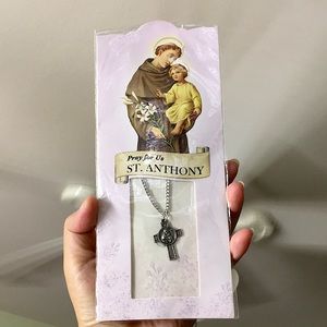 🖤ST.ANTHONY Pray for Us Cross necklace